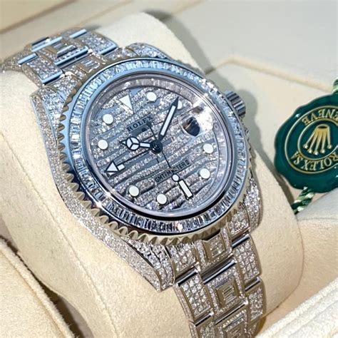 rolex iced out gmt